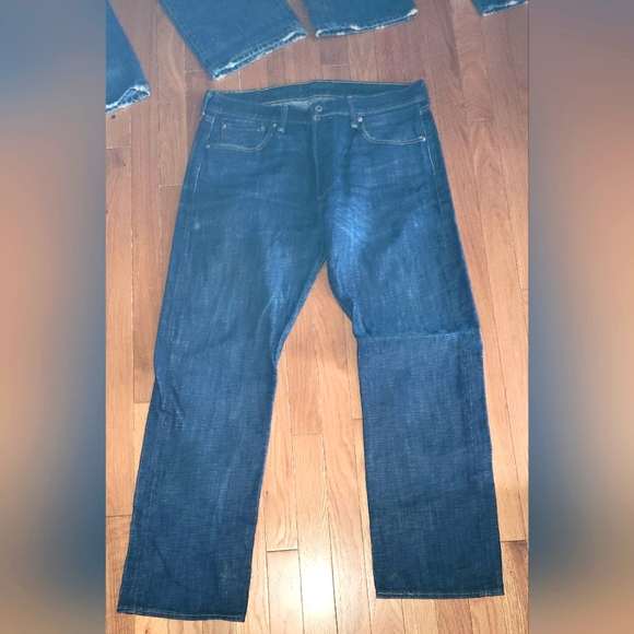 3PR MENS LEVIS 501 BUTTON FLY BLUES JEANS SIZE 34 X 34 NO SEPARATING - Picture 5 of 12